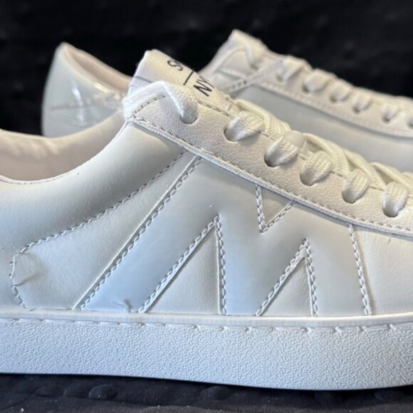 Steve Madden McKayla Womens Size 6 Sneakers Leather Upper White & Suede Tip - Picture 3 of 8